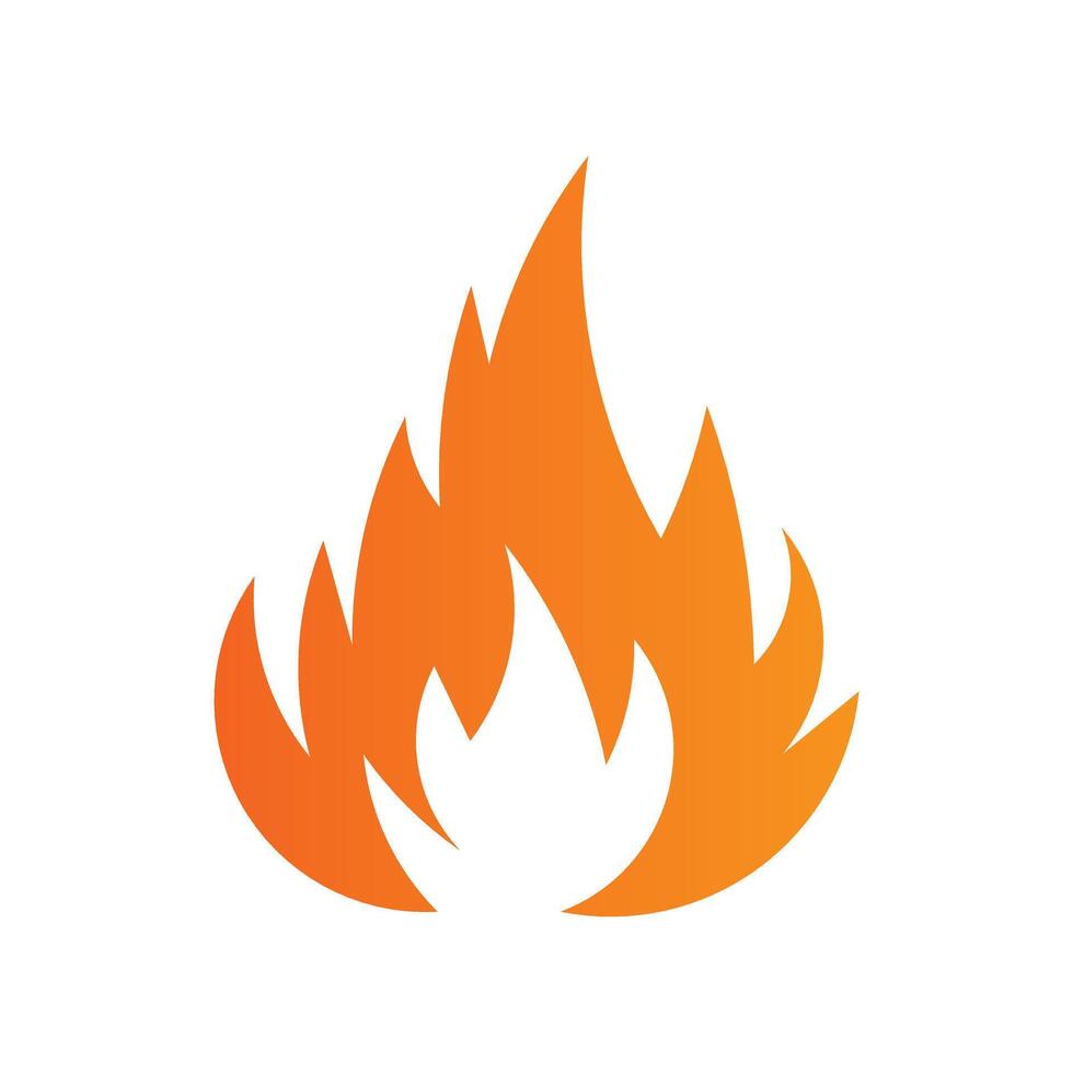 Minimalist Style Fire Flame Design vector