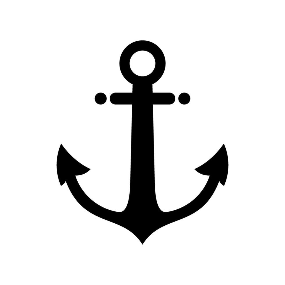 Marine Anchor Icon Isolated, Sailing and Sea Adventure Concept vector