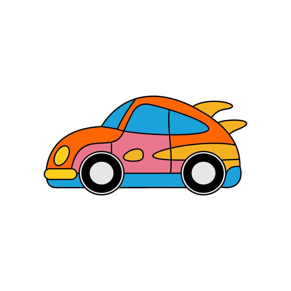 Colorful racing car toys vector