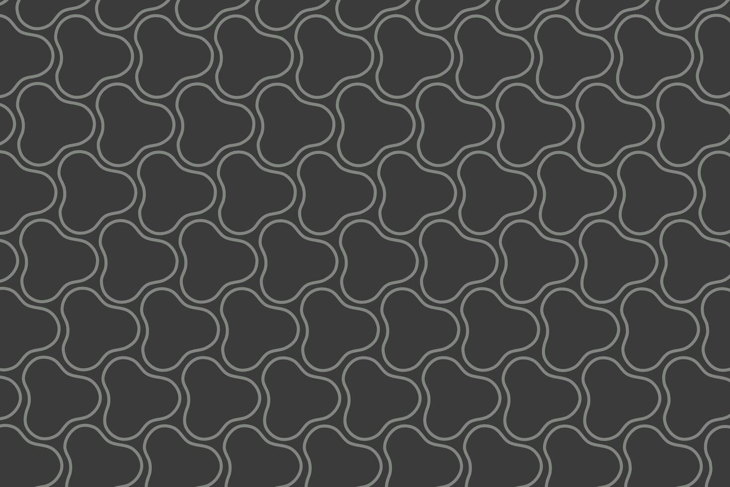Seamless abstract geometric pattern with rounded oval organic shapes for fabric print wallpaper background and modern graphic design vector
