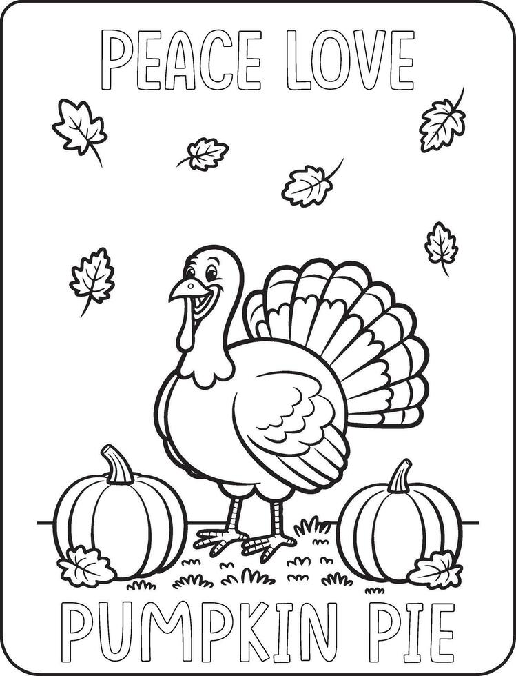 27 Bold and Easy Thanks giving for coloring pages vector