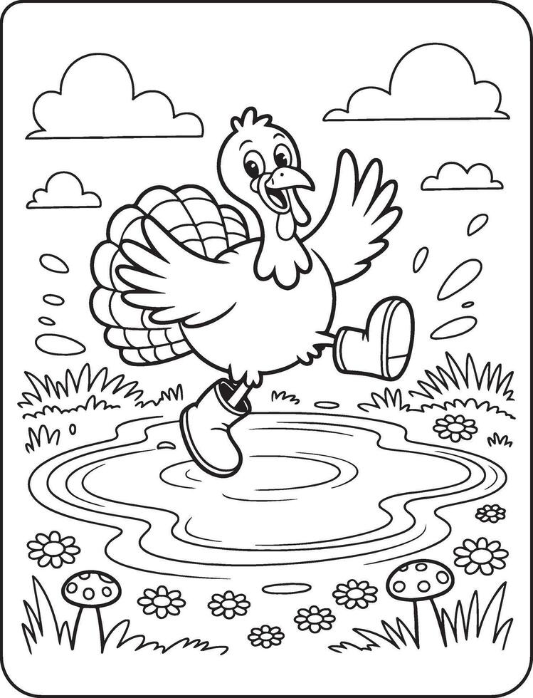 44 Bold and Easy Thanks giving for coloring pages vector
