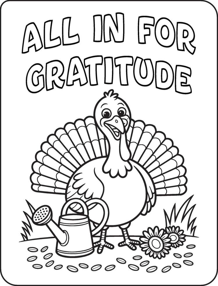 30 Bold and Easy Thanks giving for coloring pages vector