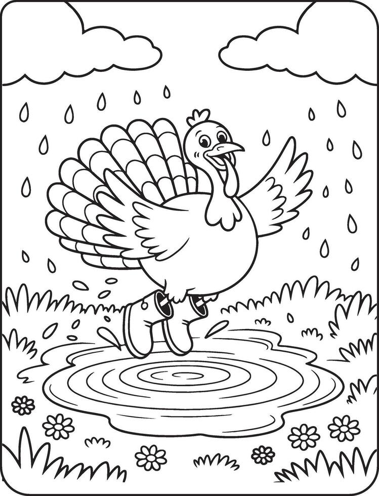 43 Bold and Easy Thanks giving for coloring pages vector