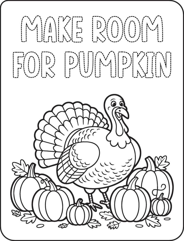 33 Bold and Easy Thanks giving for coloring pages vector