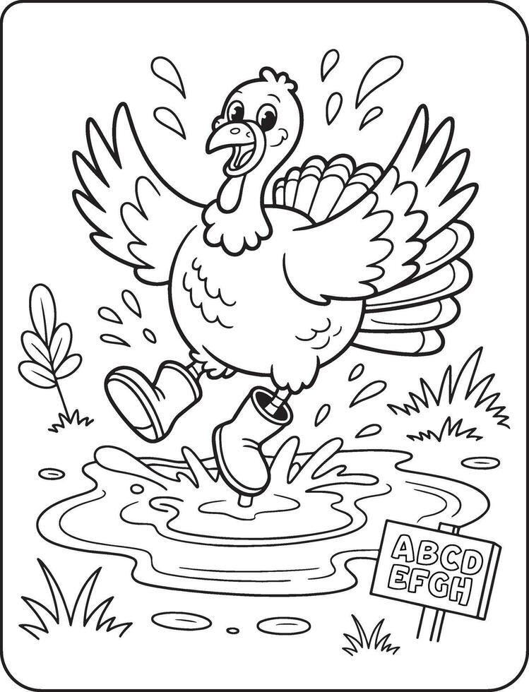 42 Bold and Easy Thanks giving for coloring pages vector