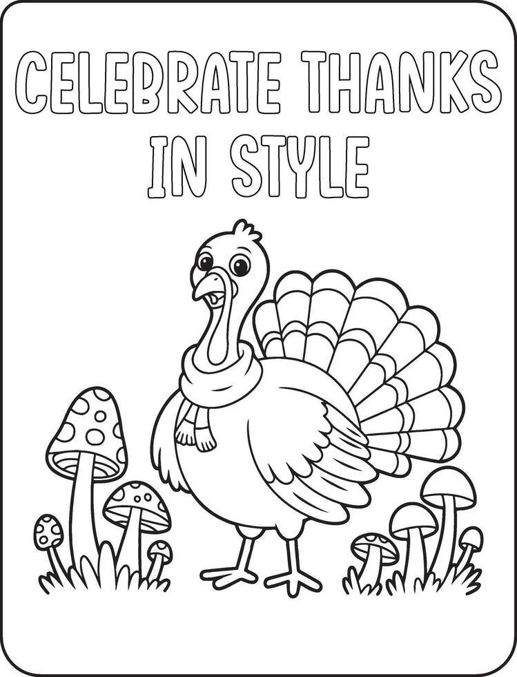37 Bold and Easy Thanks giving for coloring pages vector