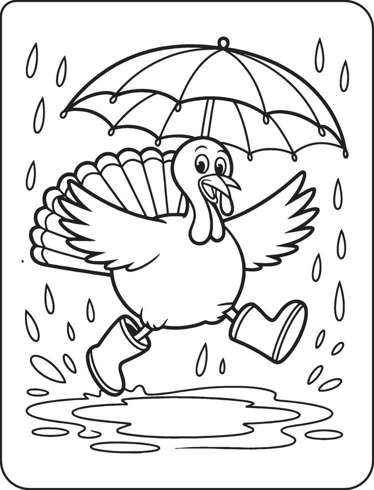 41 Bold and Easy Thanks giving for coloring pages vector