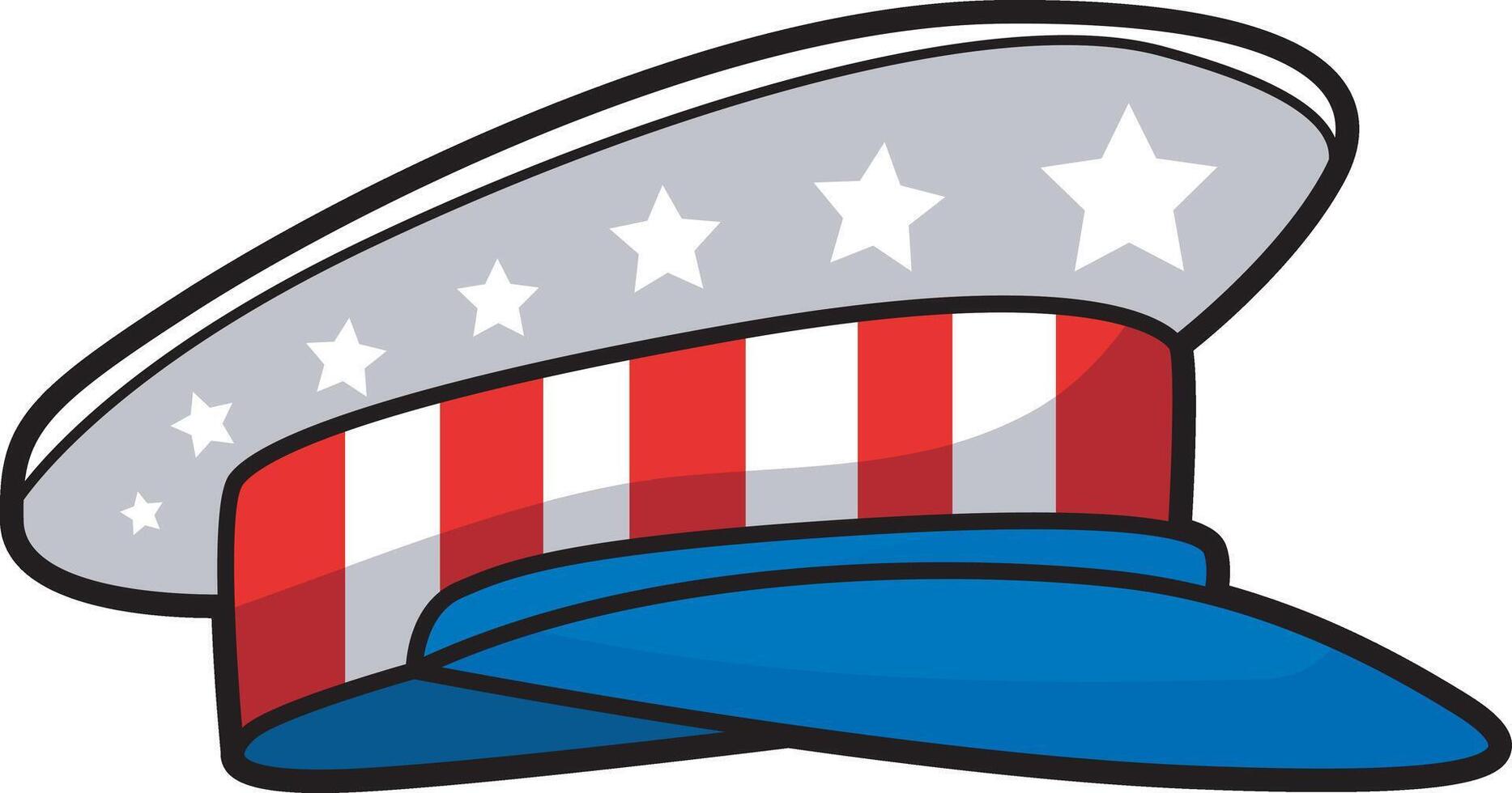 Hat Soldier of Memorial Day. Memorial Day in the United States. vector
