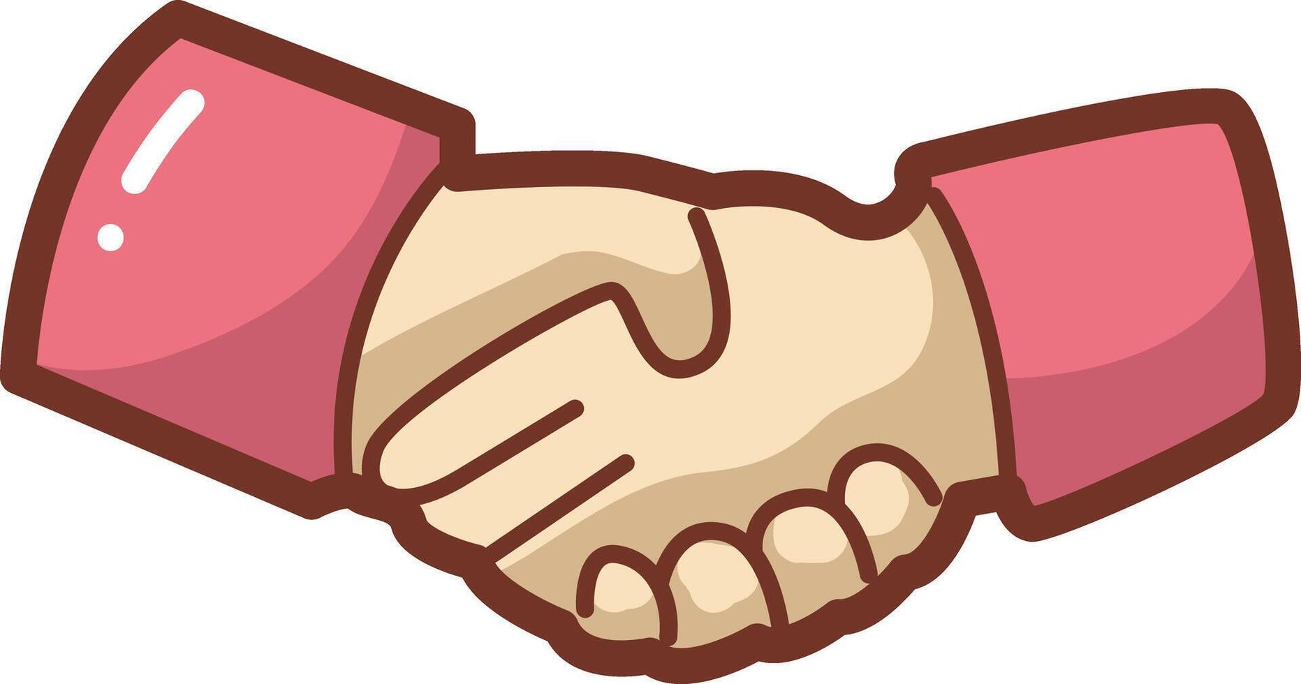 Handshake of two hand. Email and communication icon. vector