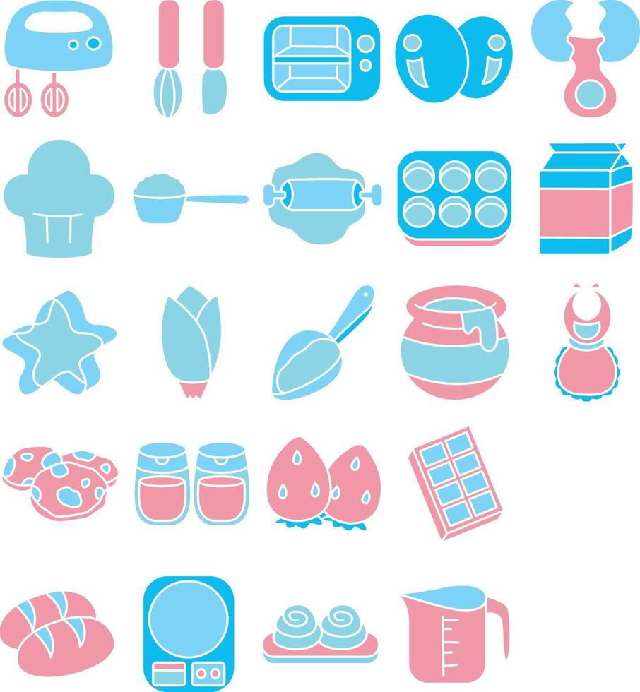 Powder and bread icon. Baking tools and equipment clip art. vector