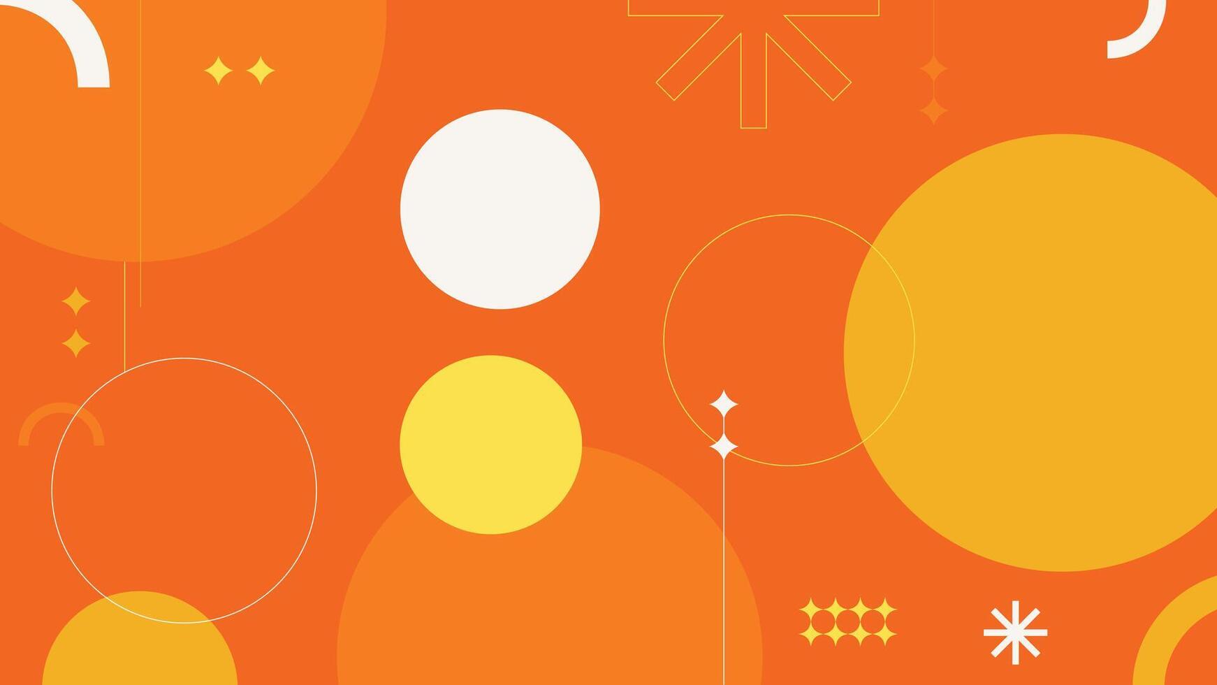 Orange Abstract Circles with Modern Background vector