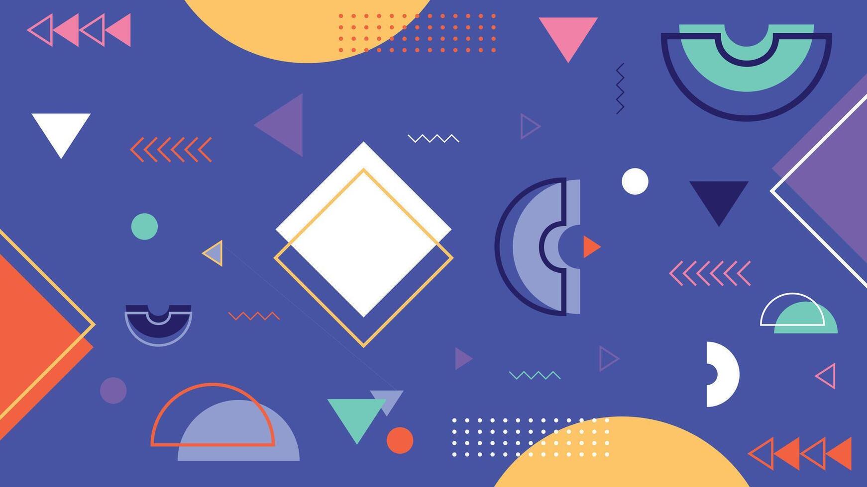 Electric Blue Abstract Geometric Background vector