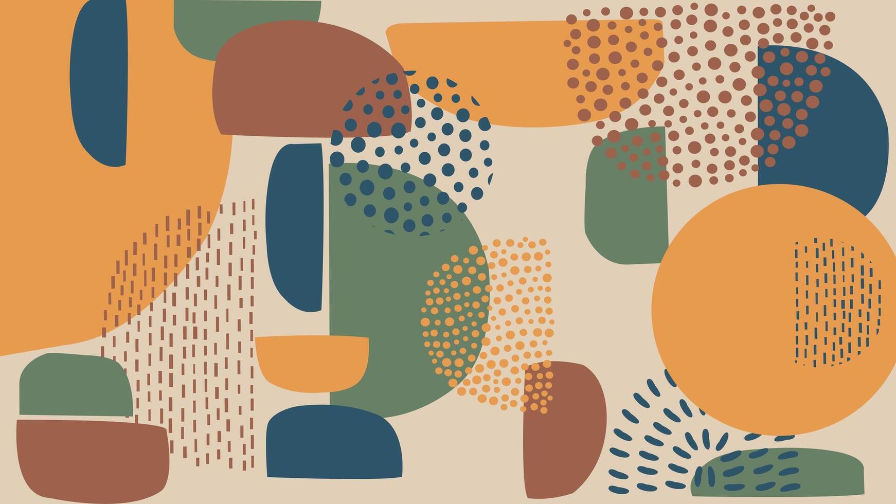 Retro Abstract Geometric Art Background vector