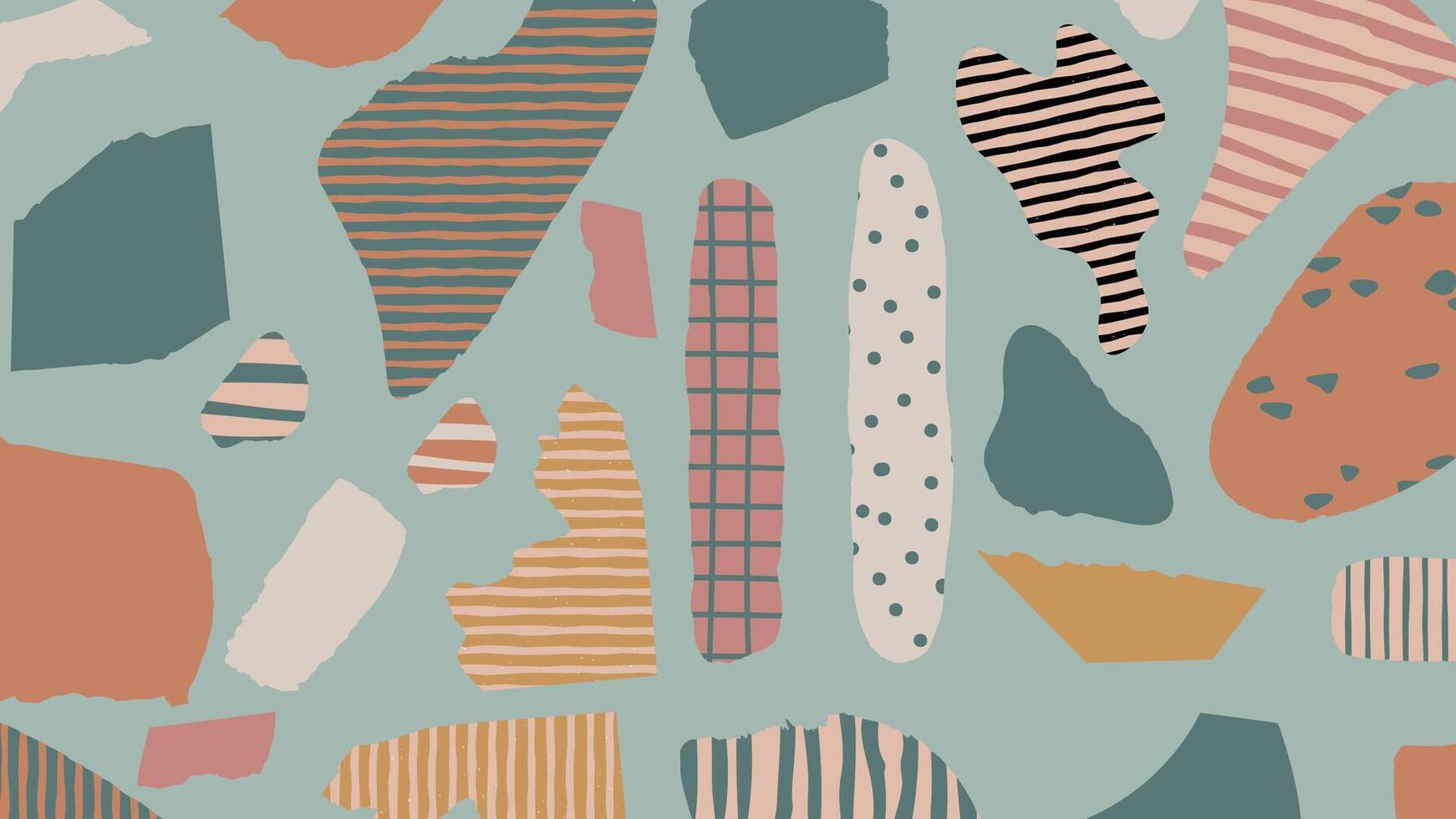Handcrafted abstract collage background vector