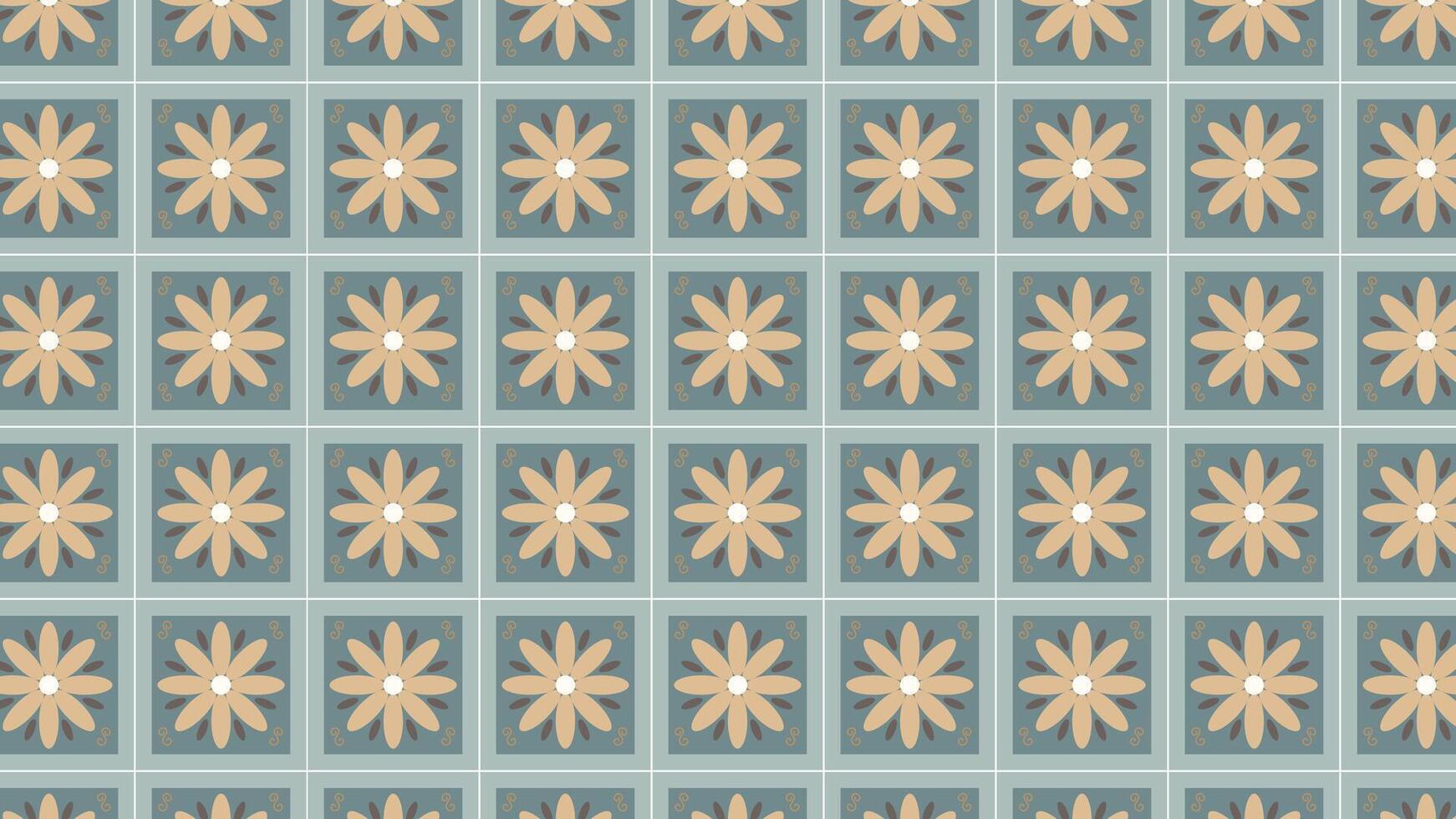 Repeating daisy tile background vector