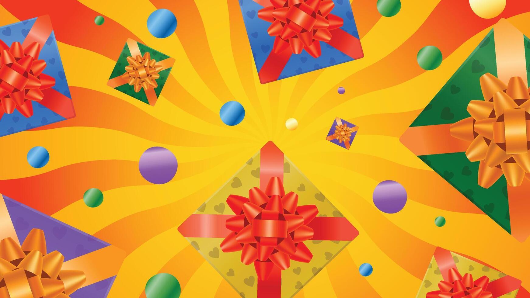 Floating party balloons background vector