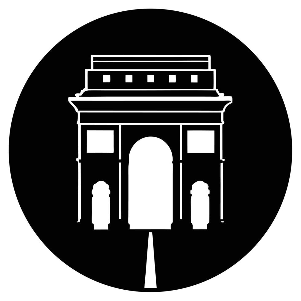 the arc de triomphe in paris framed by the bustli vector