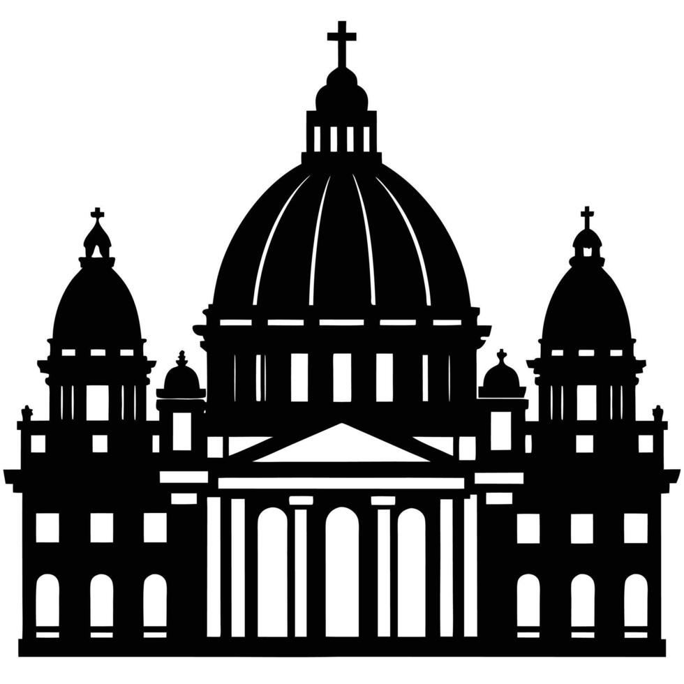 the grand st peter s basilica in vatican city wi vector