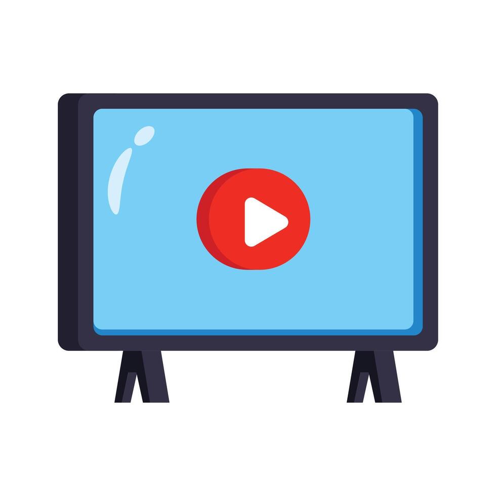 A trendy 2d icon of wall-mounted LCD screen vector