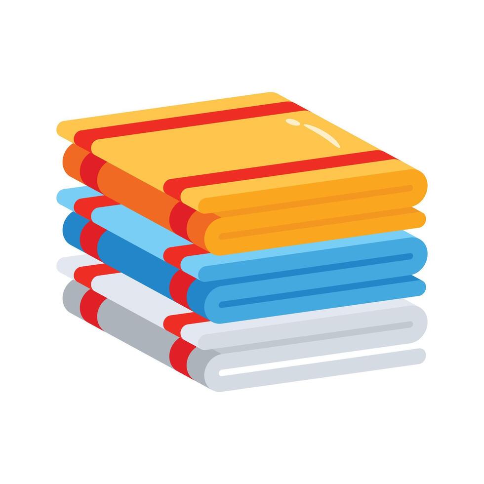 Easy to edit 2d icon of folded towels vector
