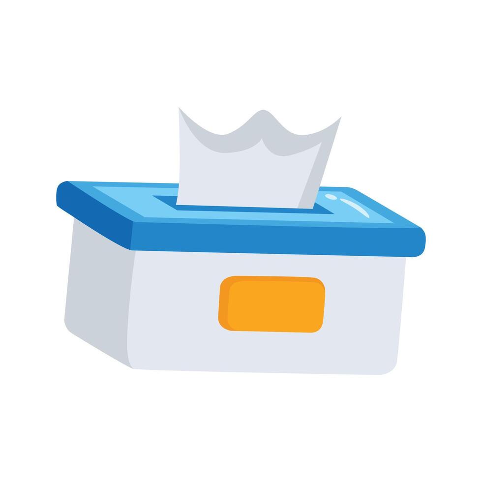 A modern 2d icon of soft tissue box vector