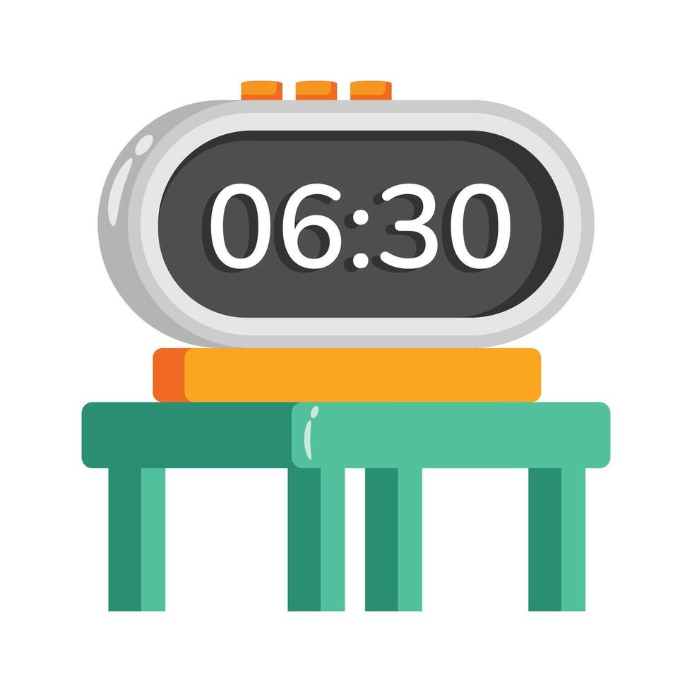 Trendy 2d icon of digital wall clock display vector