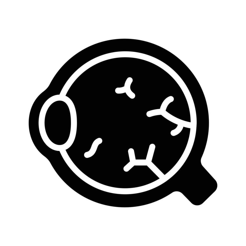 An editable glyph icon of human retina vector