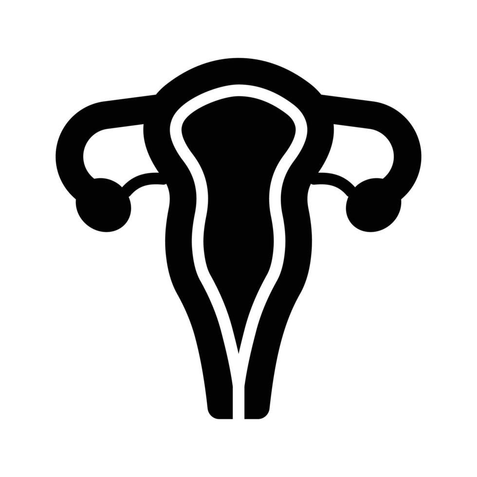 Grab this glyph icon of uterus female organ vector