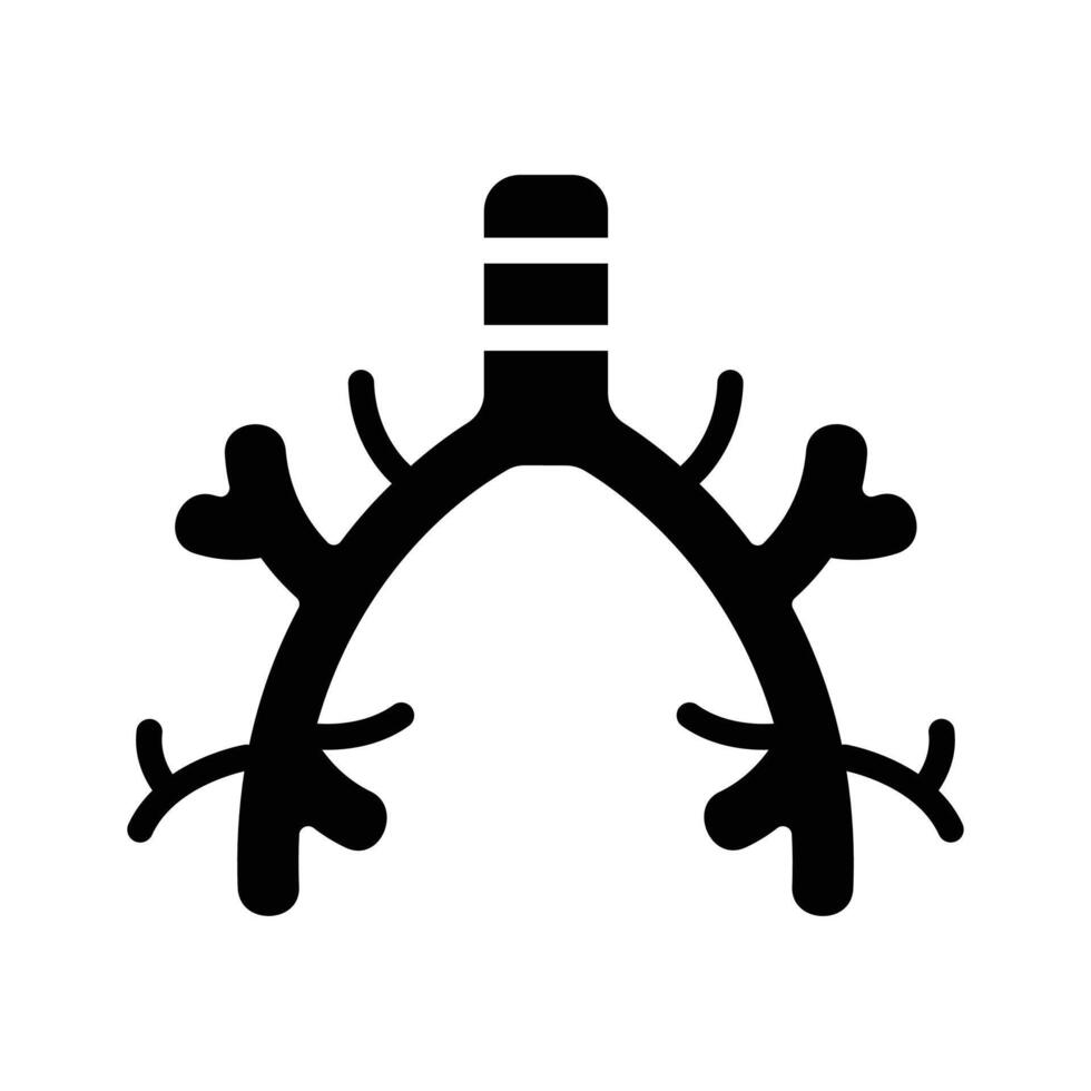 Grab this glyph icon of bronchus system vector