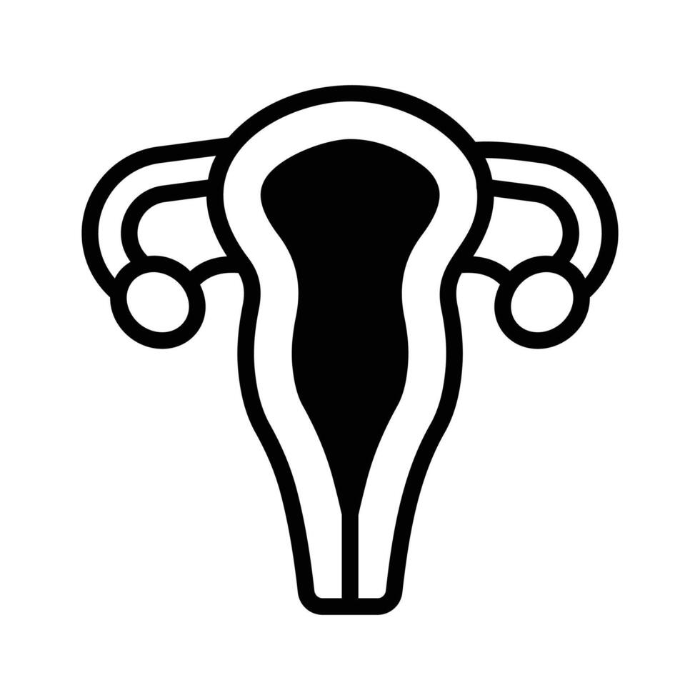 Grab this glyph icon of uterus female organ. vector