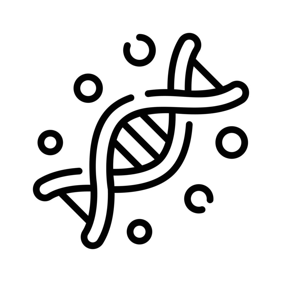 Grab this linear icon of dna molecular strand vector