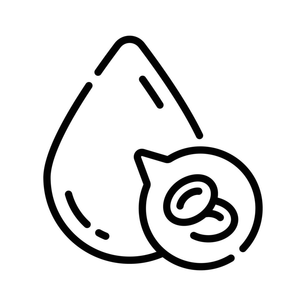 Modern linear icon of blood cells circulation flow vector