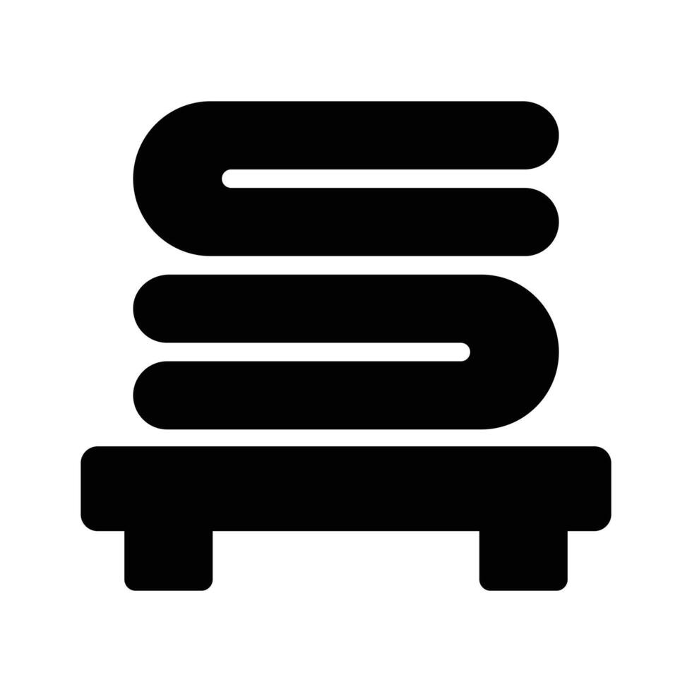 A neat glyph icon of folded clean clothes vector