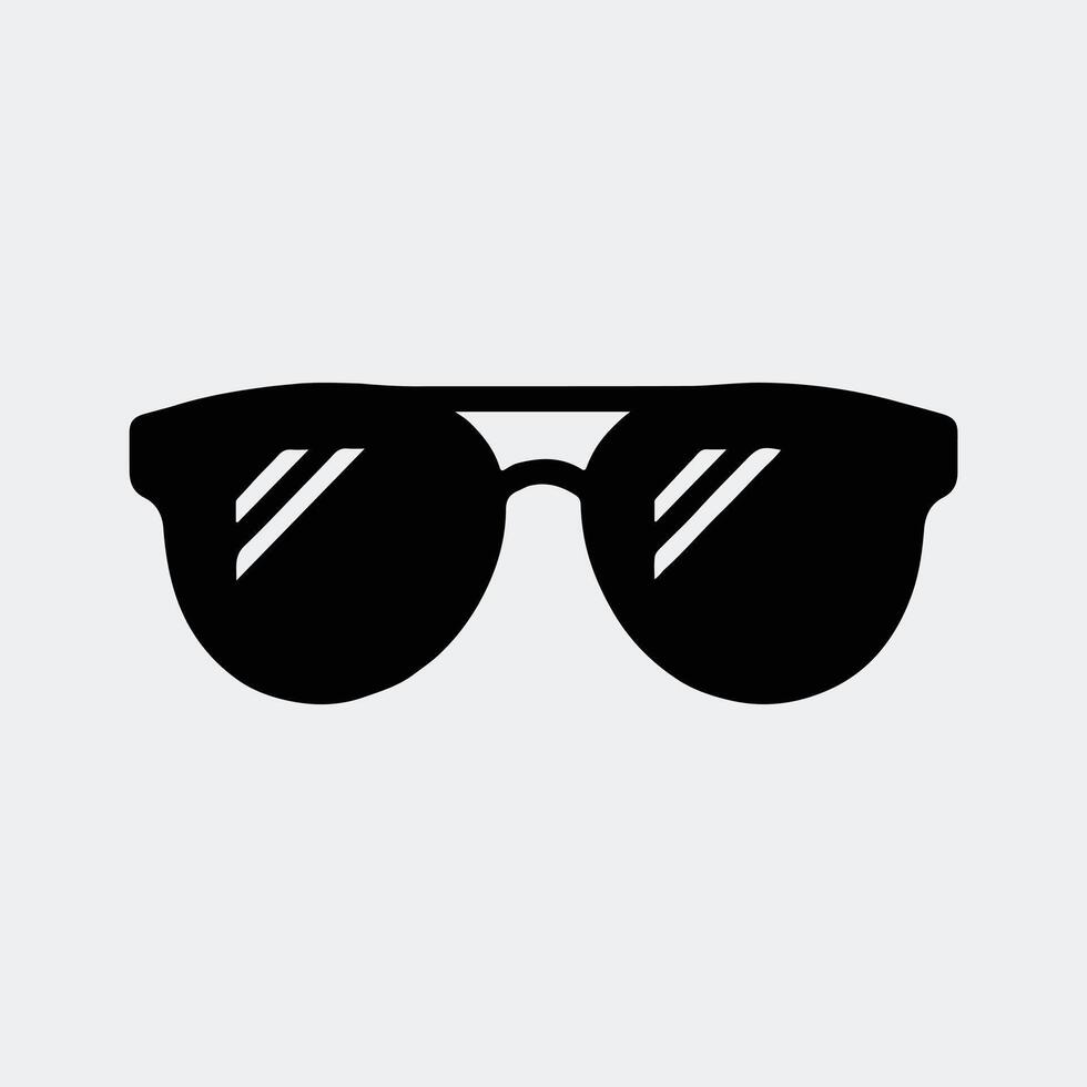 Minimalist Black Silhouette Icons of Modern and Classic Sunglasses vector