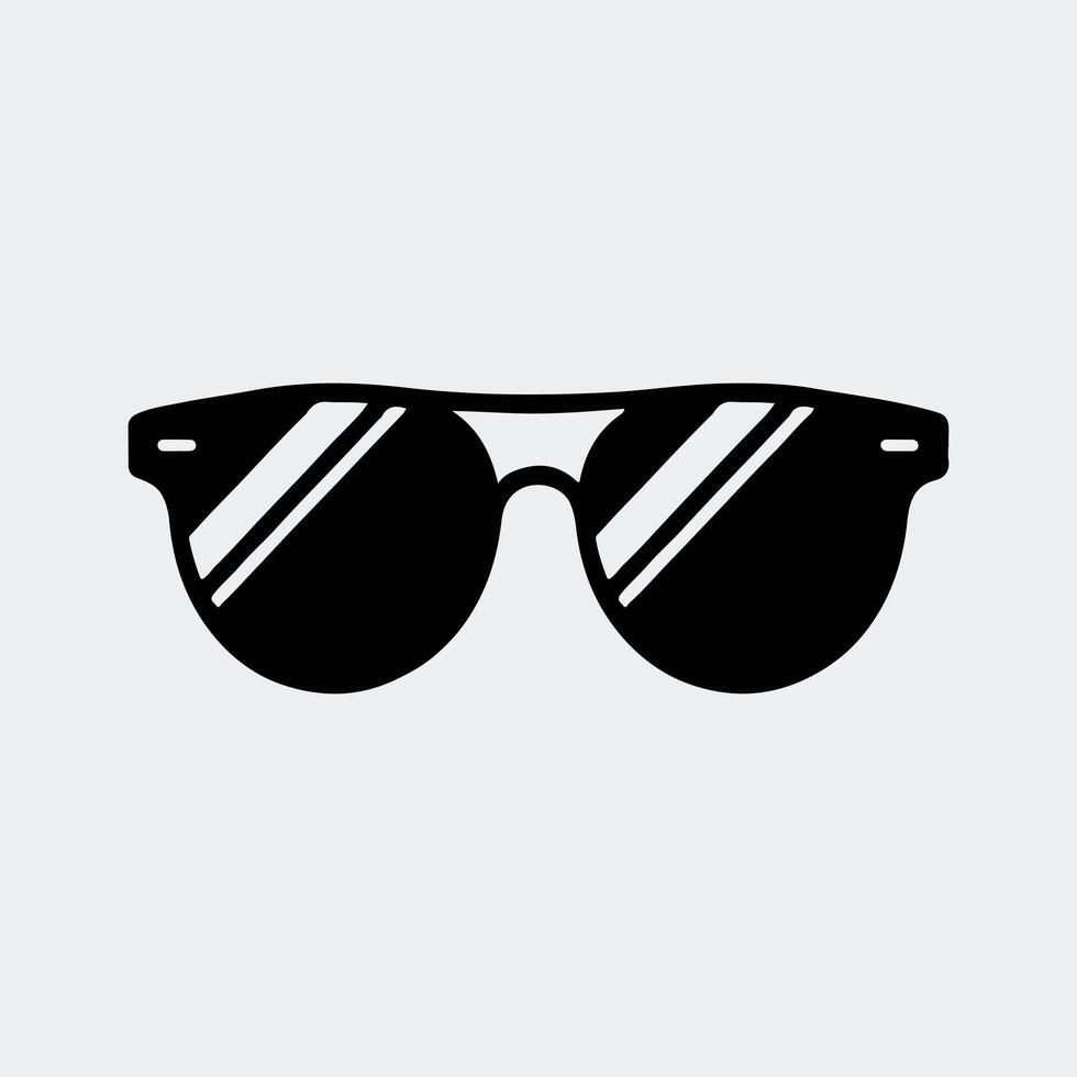 Assorted Solid Black Sunglass Designs for Summer and Lifestyle Themes vector