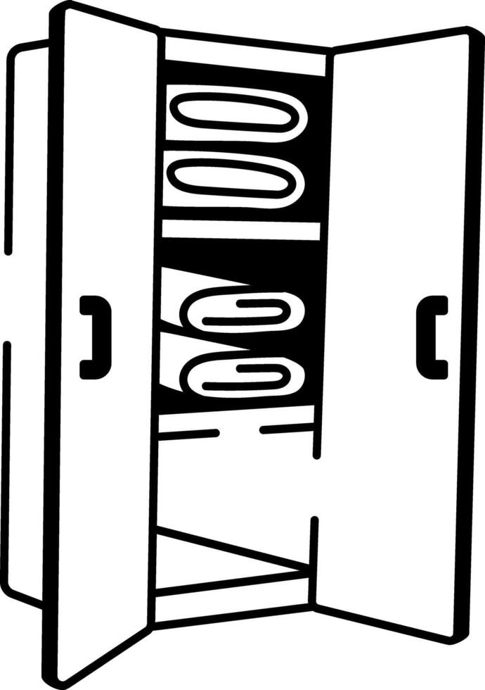 A doodle style icon showing folded blankets vector