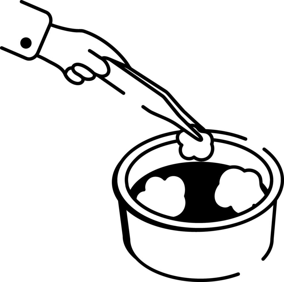 A sketchy style icon showing cotton balls vector