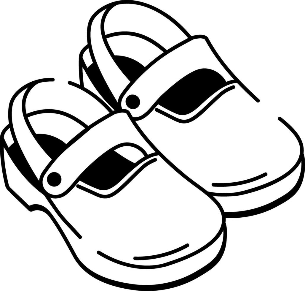 A doodle style icon showing nurse shoes vector