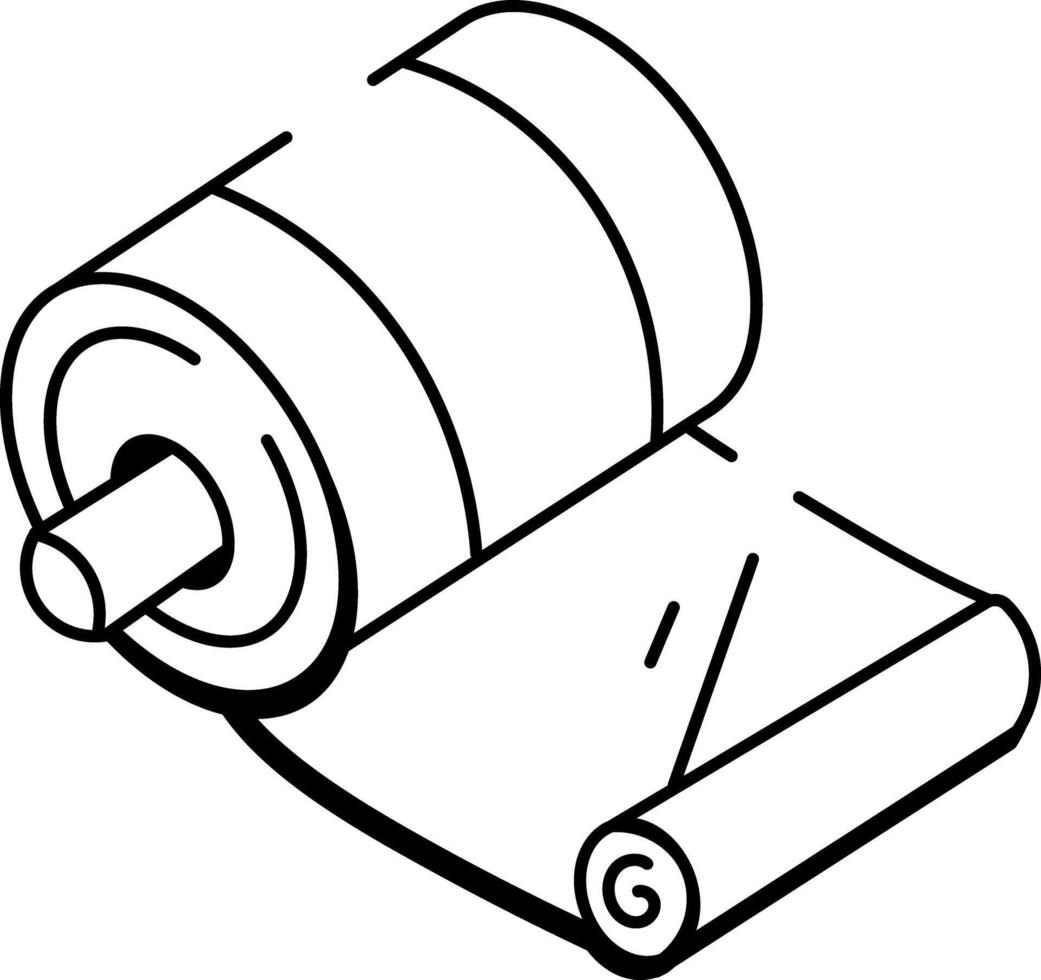 A hand drawn style icon showing bandage roll vector