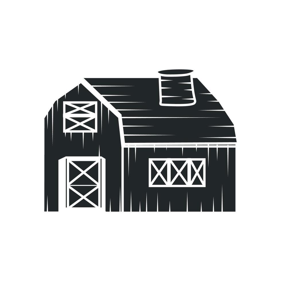farm design barn livestock logo of a farm barn with a simple line concept, old vintage, antique, business brand symbol template vector