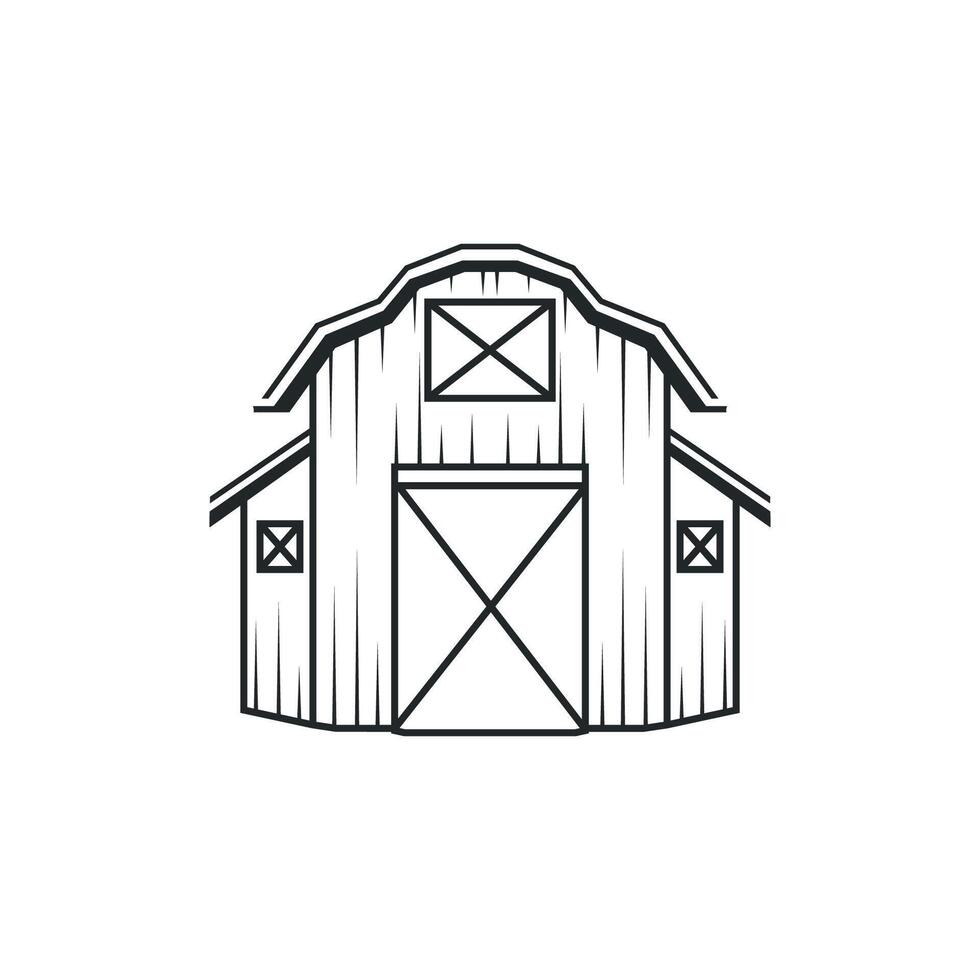farm house design simple barn logo template vector
