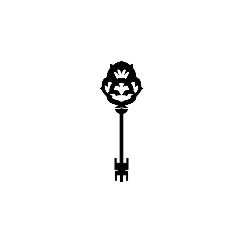 Key logo design retro concept security key vector
