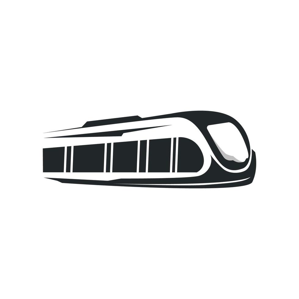minimalist train transportation logo template locomotive fast train illustration business brand vector