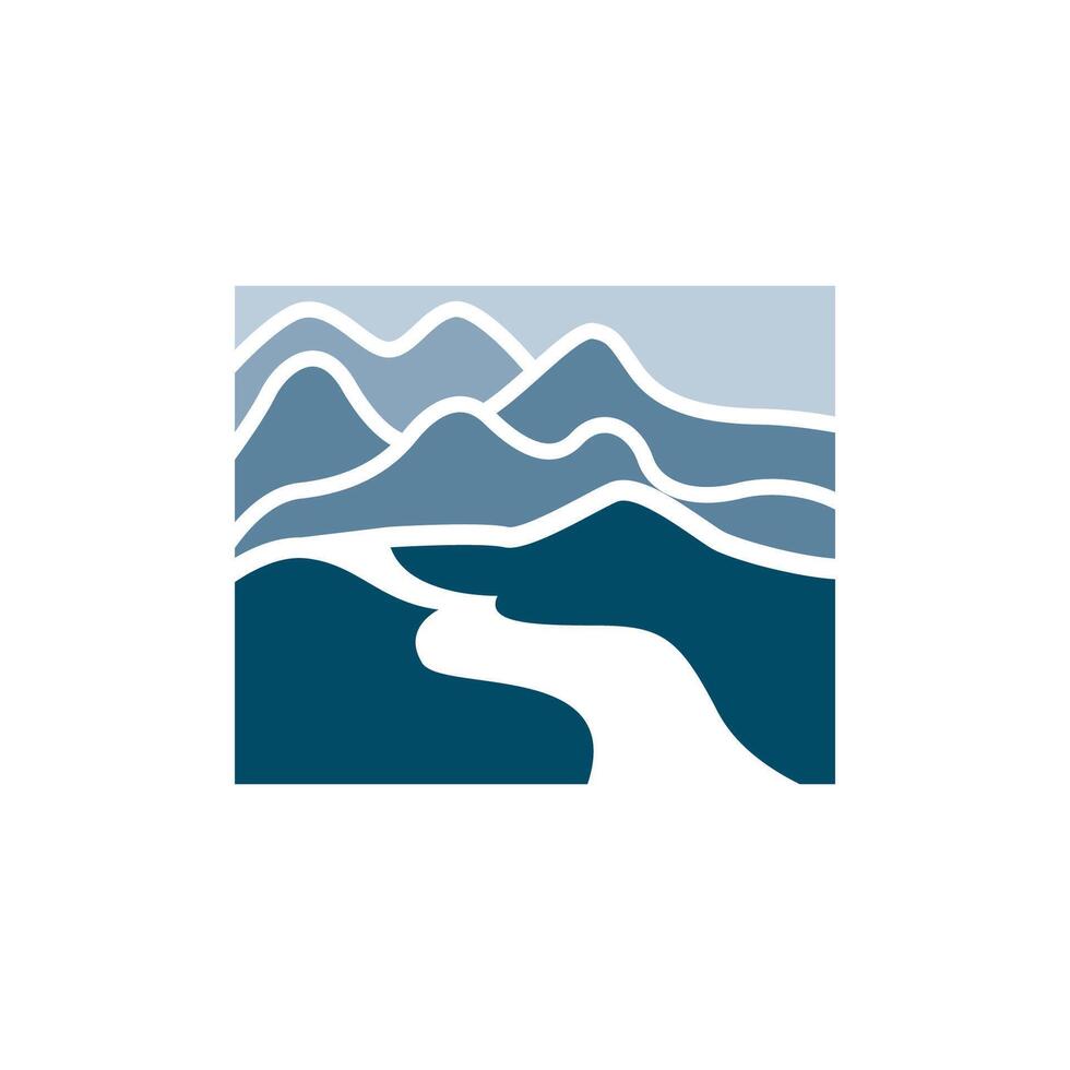 river logo design vector