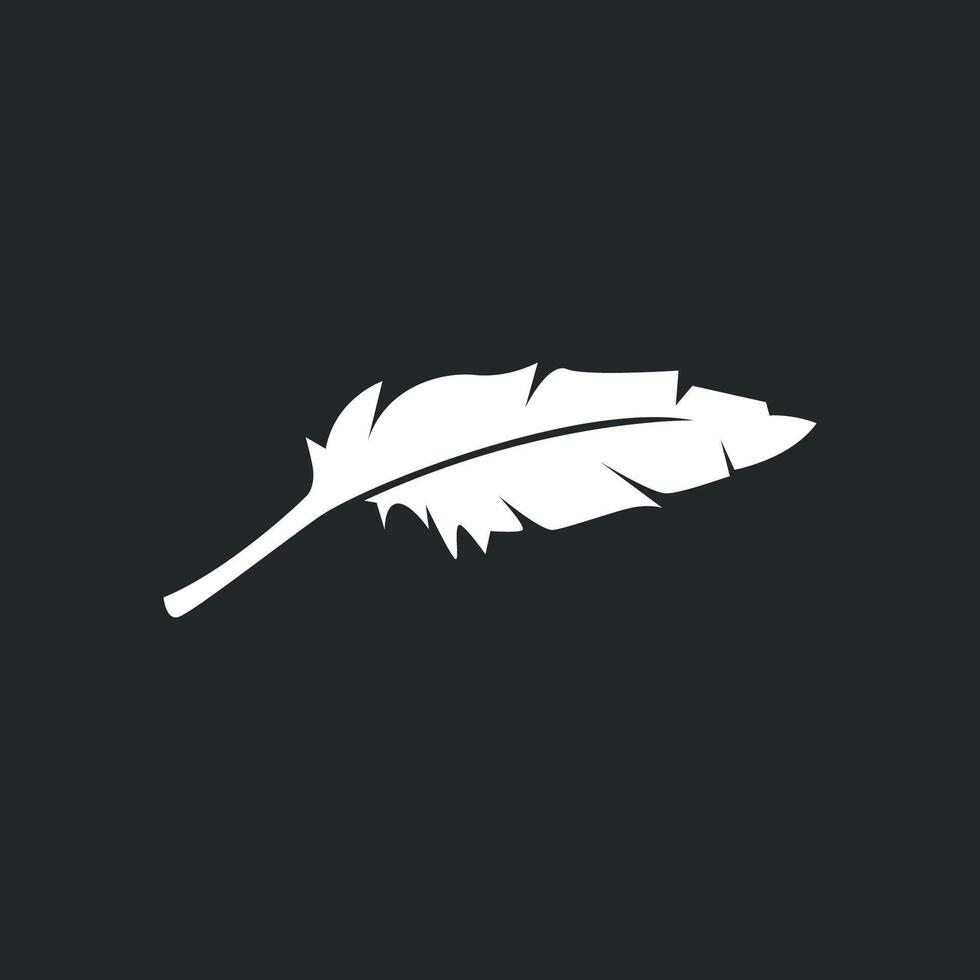 simple logo feather animal illustration template symbol brand product business vector