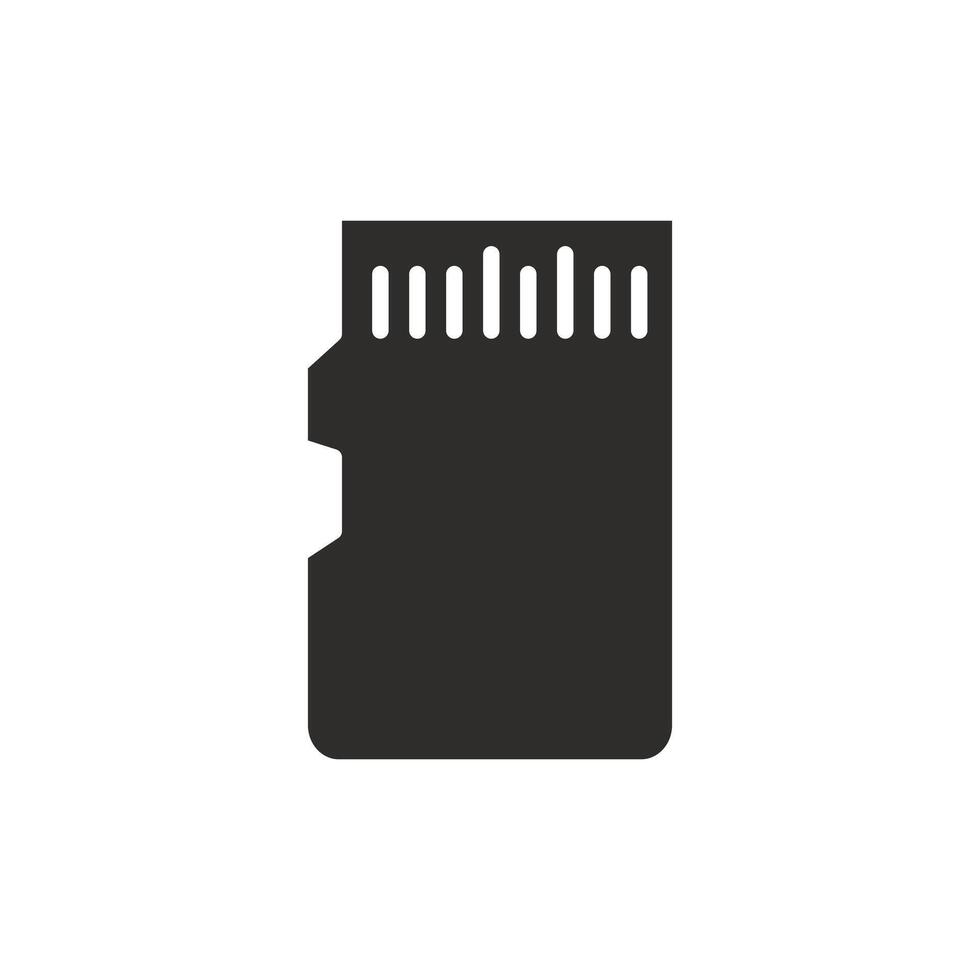 adapter for laptop, micro sd card icon, memory card, reader device, flat illustration vector