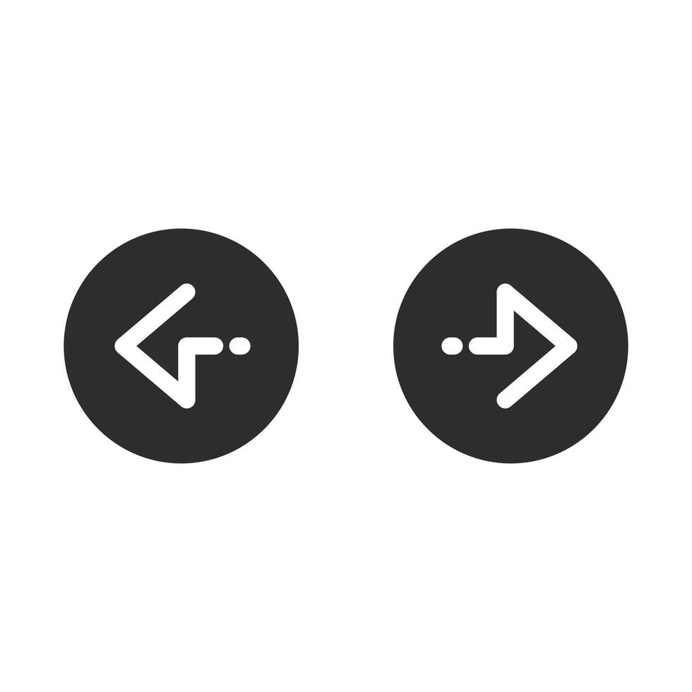 navigation icons, arrows button left and right, slider, flat illustration eps10 vector