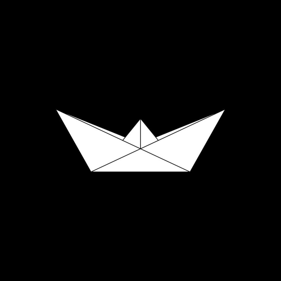 Boat, Water Craft Shape Inspired by Origami Form, can use for Logo, Pictogram, Website, Apps, or Graphic Design Element. Size Color Editable vector