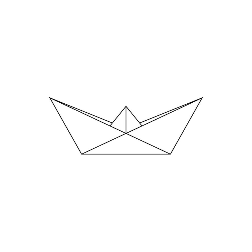 Boat, Water Craft Polygonal Lines, can use for Logo, Pictogram, Website, Apps, etc, Color Size Editable vector